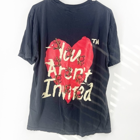 ✅ YOU AREN'T INVITED BLACK HYDE PARK BLACK CREWNECK T-SHIRT SIZE LARGE - Picture 5 of 7